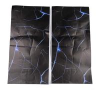 3D Stereoscopic Crack Decal for Car B-Pillar Waterproof PET Sticker for Door Pillar Decoration DIY Vehicle Exterior Customization, 50cm x 25cm (19.68in x(C)