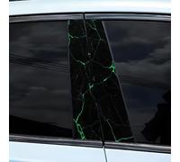 3D Stereoscopic Crack Decal for Car B-Pillar Waterproof PET Sticker for Door Pillar Decoration DIY Vehicle Exterior Customization, 50cm x 25cm (19.68in x(E)