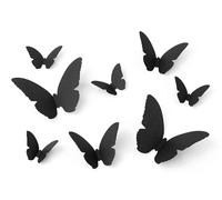 3D Sticker Night Moth 6-12 cm Paper - Set of 30 Scary Moths Wall Stickers - Party Decoration for Halloween Party Scary Party Costume Party - Gothic Witches Haunted House - Butterflies Black