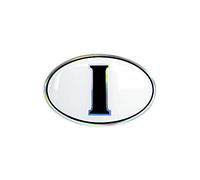 3D Sticker Oval"I" Italy
