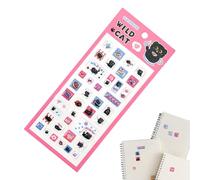 3D Sticker Pack, Cute Character Designs, Inspirational Animal Graphics for Funny Expression, Raised Texture Effect, Durable Adhesive, Positive Message Decorations for Kids Diaries