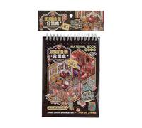 3D Sticker Scene - 7.48 x 5.31 in Scary Space Large Stickers Reusable Decals Collection Book Reusable Sticker Collection for School Traavel Notebook Journaling Scra