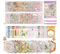 3D Sticker Scene, Creative Sticker Therapy for Adults and Kids, Fun Stickers for DIY Craft Activities, Includes 20 Scene Cards and 26 PET Stickers (19.1×13.7 cm)