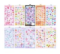 3D Stickers | 10-Piece Cute Funny Reusable | Toddler Animal Bubble Stickers,for Toddler Children Home Classroom Party Crafts Phone Case Computer Notebook