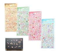 3D Stickers, 3D Scrapbooking Supplies Fruit and Animals | Small Stickers with Bread and Bubbles | For Diary Notebook Laptop Phone Case Water Bottle Boys Girls Students