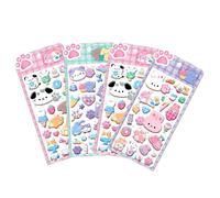 3D Stickers - Cartoon Animal Adhesive Decals - Cute Bubble Stickers,for Laptops Phone Case Party Classroom Activity Reward -Crafts Greeting Cards