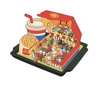 3D Stickers - Creative Kids 3D Sticker Set, Build Your Own Miniature Shop Scene | Cute Scrapbook Embellishments, Art Craft Supplies for Children, Sticker Kit for Journaling and School Projects