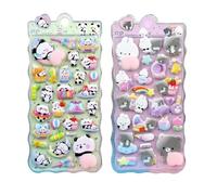 3D Stickers for Children, Cute Decorative Animal Stickers, 2 Sheets Scrapbooking Decals - For Scrapbooking Mobile Phone Case Notebook Laptop Crafts Children Girls Party Gifts Class Prizes