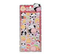 3D Stickers for Children - Panda Cute Aesthetic Sticker Decoration - Animal Notebook Decals | Suitable for Mobile Phone Cases, Scrapbooking, Diaries, Laptops, Crafts, Children, Girls, Women and
