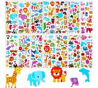 3D Stickers for Kids 12 Sheets,Animal Ocean World Puffy Children Stickers,Boys Girls Reward 3D Sticker for Party Bag Fillers Birthday Party Favors Supplies Rewarding Gifts Scrapbooking