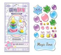 3D Stickers for Kids, 3D Multi-Layer Stacking Sticker Kit, DIY Resin Craft Art for Teens Adults, Kawaii Cartoon Decals for Scrapbook Journal Laptop Water Bottle Phone Case, 1 Sheet