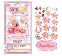 3D Stickers for Kids, 3D Multi-Layer Stacking Sticker Kit, DIY Resin Craft Art for Teens Adults, Kawaii Cartoon Decals for Scrapbook Journal Laptop Water Bottle Phone Case, 1 Sheet