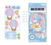 3D Stickers for Kids | Glow Decorative Cartoon Decals | Stackable 3D Crystal Stickers | for Miniature Scene, Phone Case Laptop Notebook Journaling Scrapbook Desktop