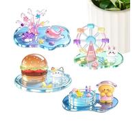 3D Stickers for Kids - Resin Stackable Cute Animal Craft Package Home Office School Classroom Scrapbooking Journaling Vivid Sheets with Multiple Themes