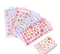 3D Stickers for Scrapbooking - Cute 3D Candy Stickers - Toddler Decals for Notebooks Textbooks Tablets School Classroom Kindergarten Preschool Reward