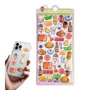 3D Stickers for Scrapbooking, Funny 3D Stickers Cute Cartoon PVC Reusable Removable Home, Japanese Style Computer Decals, Hand Account Decals, for Students Teachers Artists Children Journaling