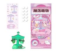 3D Stickers for Scrapbooking,Glow Decorative Cartoon Decals - Stackable 3D Crystal Stickers - for Miniature Scene, Phone Case Laptop Notebook Journaling Scrapbook Desktop