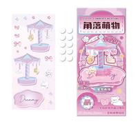 3D Stickers - Luminous DIY Stack Decoration, Stackable 3D Crystal Stickers for Miniature Scenes, Scrapbooking, Desk, Diary, Water Bottle, Planner, Notebook, Laptop, Computer