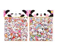 3D Stickers - Mini Panda Embossed Stickers - 2 Pieces for Notebook, Scrapbooking Planner, Stationery, Album Crafts Parties Rewards Class