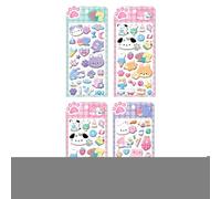 3D Stickers Puffy Sticker for Kids, Cartoon Animal Adhesive Decals, Tiny Stickers for Phone Case, Notebook, Scrapbook, Crafting and Gifting