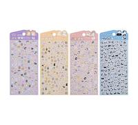 3D Stickers - Reusable Soft Decals 4 Pieces | Bottle Stickers | for Children Friends Inside Outside Refrigerator Agenda Home Car Bottle