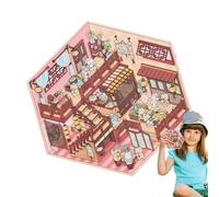 3D Stickers Scene Houses Stickers | Visual Stacking House Decal, 3D Cartoon Miniature Scene Landscape Stickers for Boys, Girls, Family