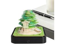 3D Sticky Notes Artistic Tree and House Design Desk Ornament