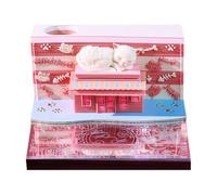 3D Sticky Notes,Cat Calendar,This is A Hand Torn Paper Sculpture Artwork