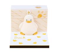 3D Sticky Notes,Duck Calendar,This is A Hand Torn Paper Sculpture Artwork