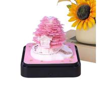 3D Sticky Notes Tree and House Design Artistic Statue Decoration