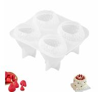 3D Strawberry Candle Mould, Strawberry Scented Candles Silicone Moulds, Silicone Candle Moulds for DIY Candles Making Crafts Ornaments Fondant Scented Candle