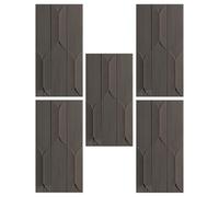 3D Striped PU Wall Panels 2'x4' Drop Ceiling Tiles for Home & Hotel Décor Gray Tex Cladding 5Pack Interior & Exterior Wall Accent