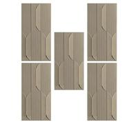 3D Striped PU Wall PanelsTexd Drop Ceiling Tiles for Interior & Exterior Décor 2′x4′ Ideal for Home & Hotel Lobby Cladding (Brown A 5 Pack)