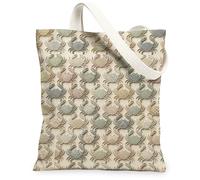 3D Style Fun Crab Canvas Tote Bag for Shopping 13x15, Summer Beach Coastal Sealife Reusable Grocery Print Pattern Bag for Women, Cool Beachy Aesthetic Painting Gift Decor