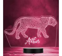 3D Style Tiger Geometric Personalised Gift Colour Changing LED Lamp Night Light | Personalised Gift For Home, Lamp Room Décor | Kids & Adults Night Lights With Name | Personalised Gift For Bedroom |