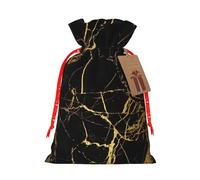 3d Stylish Gold Marbling Texture Print Drawstring Gift Bags,For Holiday Season,Birthdays,Anniversaries And Any Special Occasion