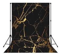 3d Stylish Gold Marbling Texture Printed Photography Backdrop, Soft Photo Background With Rod Pocket For Studio, Family Photos, Video Recording & Party Decor - 5x7ft
