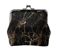 3d Stylish Gold Marbling Texture Printing Small Travel Kit Wallet, Compact Pouch For Camping Adventures And Fishing Trips, Black, One Size, Art Deco