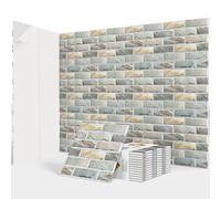 3D Stylish Sound Proof Panels for Walls, 12Pack 12"×12"×0.4" Acoustic Brick Finish Wall Panels, Decorative Self-Adhesive Wall Panels for Home, Offices, Recording Studios(Stone Brick)