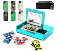 3D Sublimation Heat Press Machine, Fast 3D Vacuum Heat Press Machine Automatic Phone Case Making Machine for Complete Kit Included for DIY & Small Business withprinter