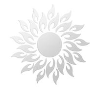 3d Sunflower Acrylic Mirror Removable Wall Sticker Mirror Effect Decal For Tv Background Wall Sofa Background Wall Dining Room Bedroom Wardrobe Silver