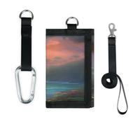 3D Sunset Tropical Forest Wallet Slim Small Pocket Money Organisers Bag Lightweight Portable Change Purse