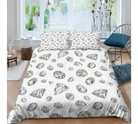 3D Super Soft Microfiber Sparkling gems Quilt Cover Breathable Bedding Set w/ Pillowcase Modern crystal design Duvet Cover All Season Machine Washable for Bedroom Decoration Double（200x200cm）