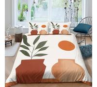 3D Super Soft Microfibre plant decor Duvet Cover Sets All Season Bedding Set with Pillowcases modern minimalist style Duvet Cover Easy Care Machine Washable for Men Women Kids Super king（260x220cm）