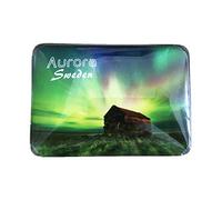 3D Sweden Aurora Refrigerator Fridge Magnet Crystal Glass Magnet Handmade Tourist Travel Souvenir Collection Gift Whiteboard Magnetic Sticker Home Decoration