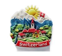3D -SWITZERLAND ZURICH ALPS Fridge Magnet City Souvenir Travel Memory Gift