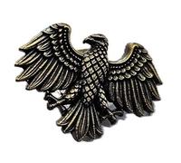3D Syrian Eagle Lapel Pin, Heavy Duty Metal Badge, Double Wing Emblem for Suit & Jacket, One Size, Metal Zinc, no gemstone