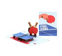 3D Table Tennis Father ' s Day Card with Popup Design Premium Paper Art Greeting for Dad Appear Table Tennis