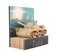 3D Tank Model Time Piece Calendar 2026, 3D Paper Cutout Notepad Artsy Pads Calendar - 145 Sheets (3.19in×3.19in×3.86in) - For Recording and Reminding Important Matters, Room Decoration