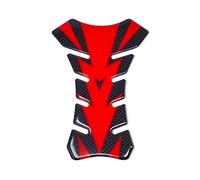 3D Tank Protection for Motorcycle, Colours, Red and Black Carbon